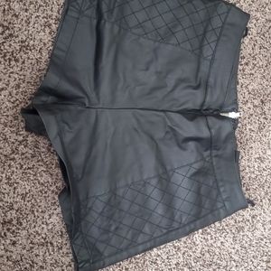 Faux leather shorts